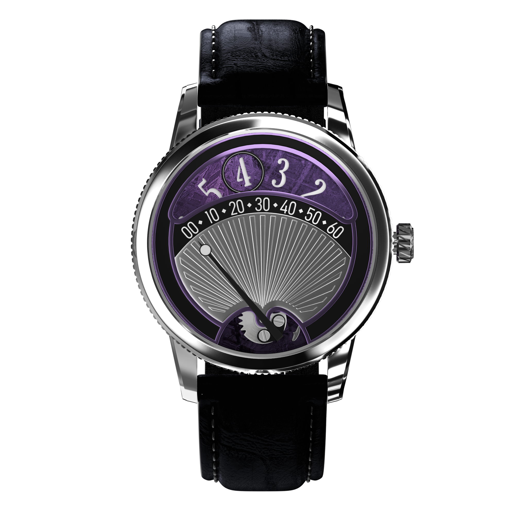 MONOCLE Nox Violetta | Jump Flap Hour Watch | Grandeur