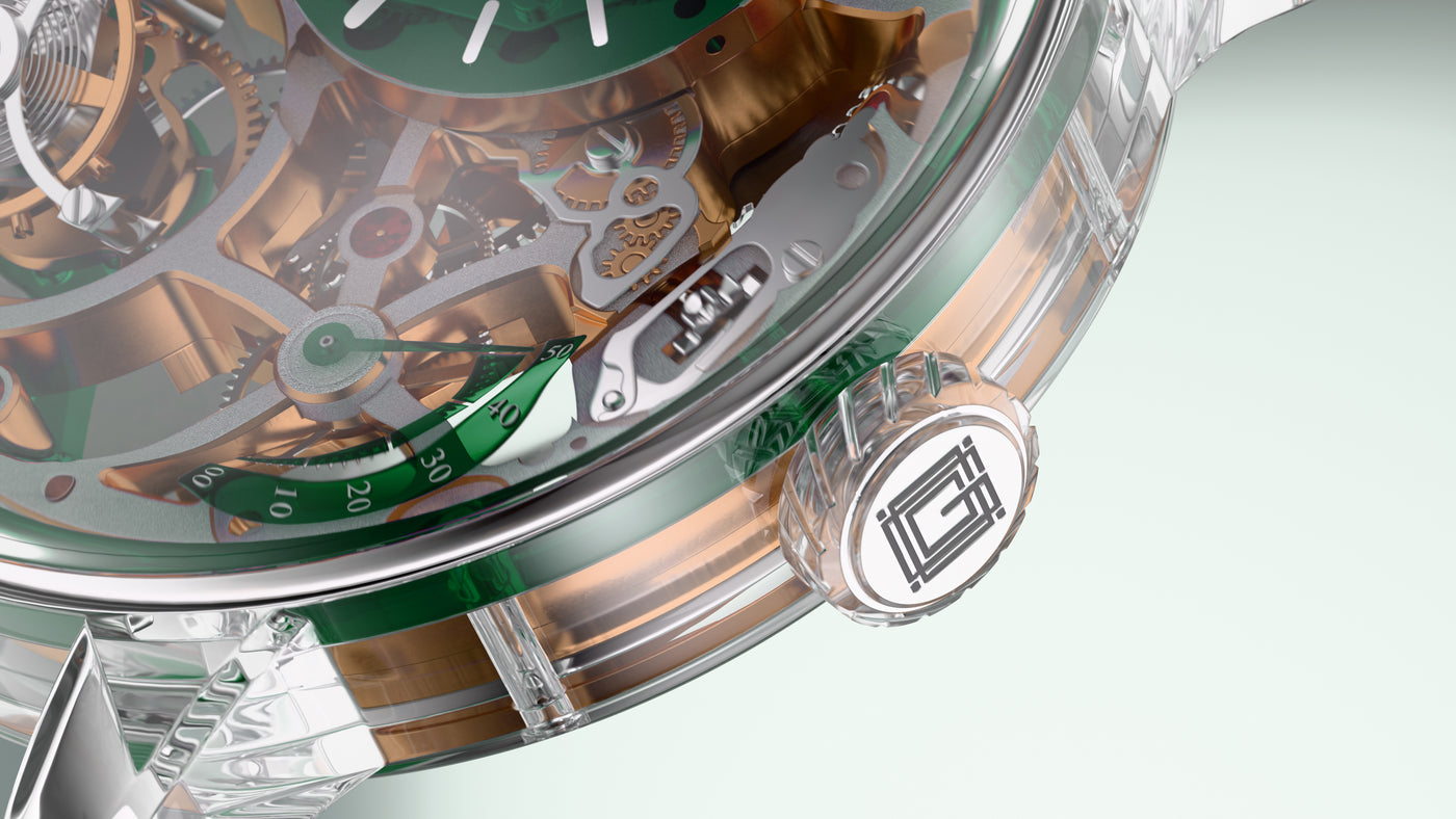 Grandeur UltraClear 8 glass case detail