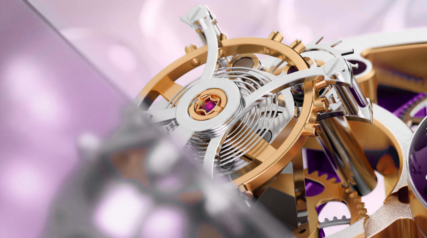Macro of the balance wheel and hairspring