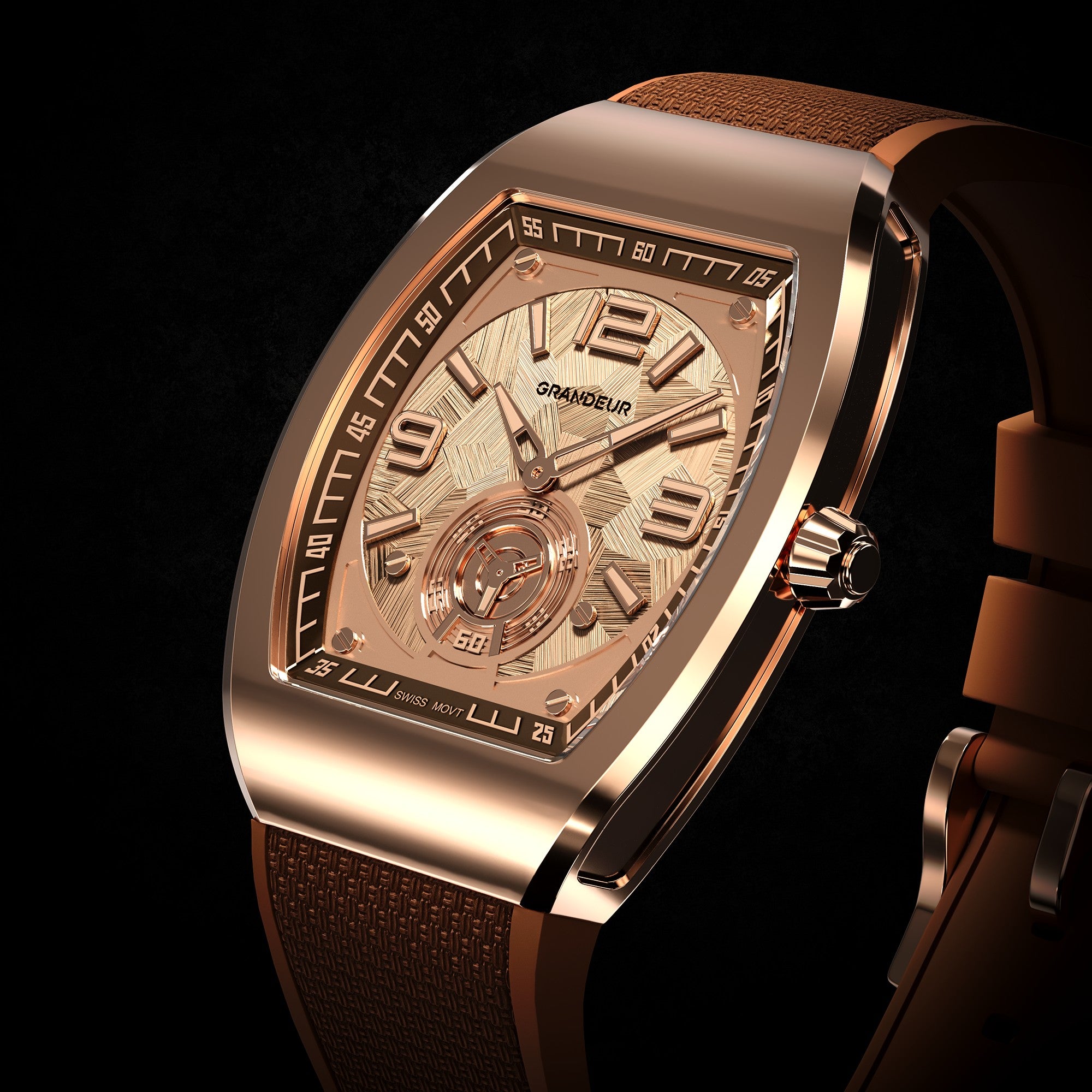 TorQ Quartz V2 Dune — dial close-up