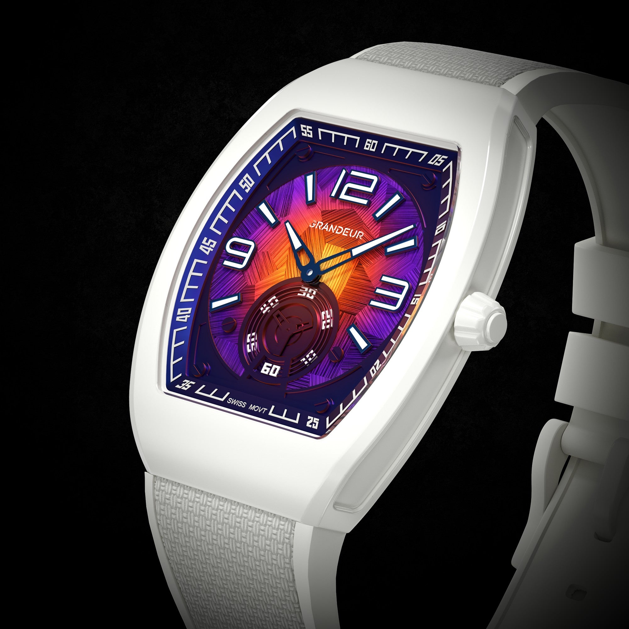 TorQ Quartz V2 Nebula — dial close-up