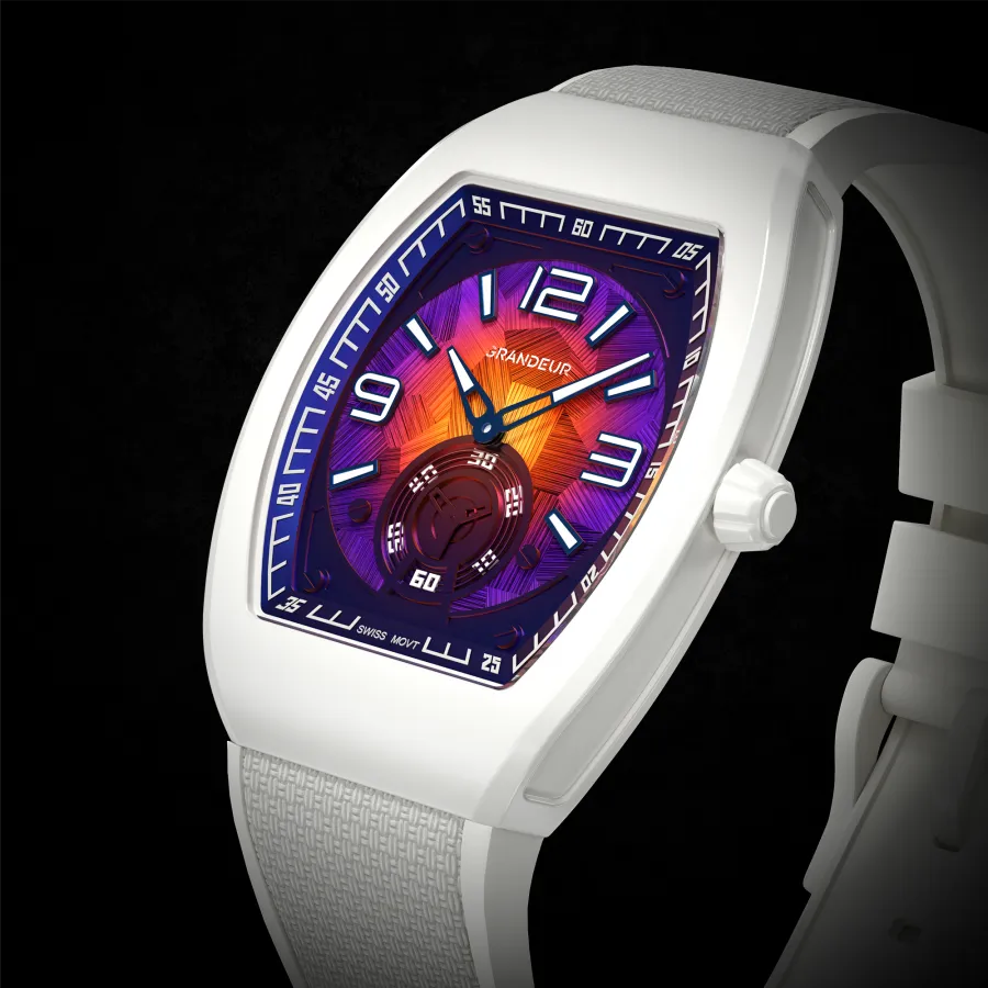 Nebula titanium dial close-up