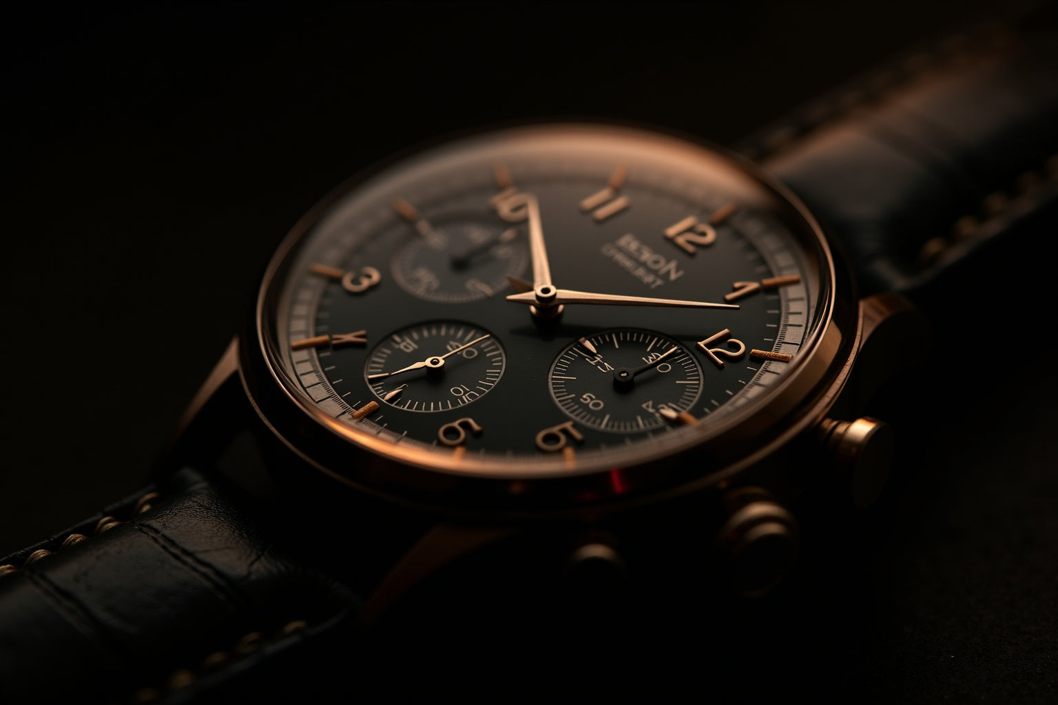 Vintage chronograph wristwatch with exotic dial — the design that became the Paul Newman Daytona