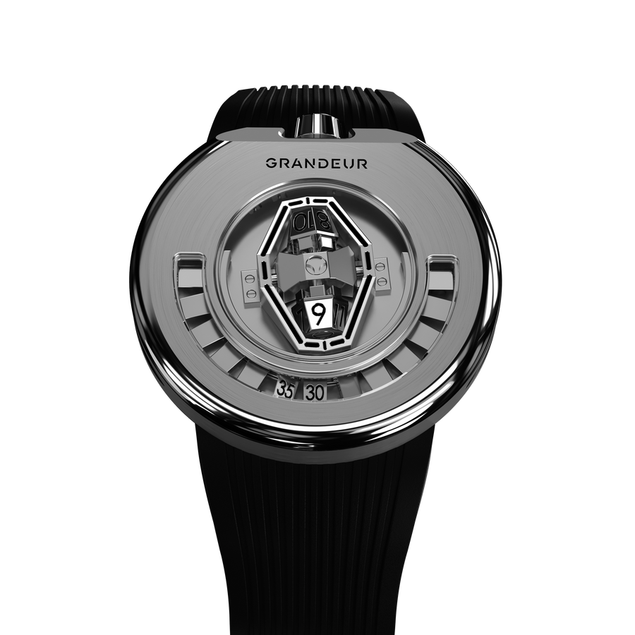 Grandeur Grandeur ReVolv sapphire crystal case, rotating display watch front view