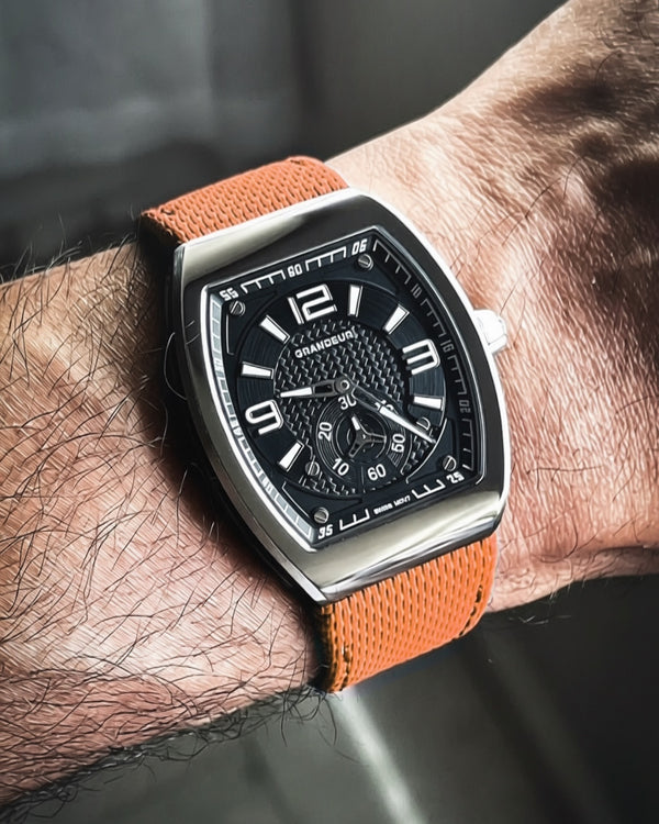 Ahmad A. wearing a Grandeur watch
