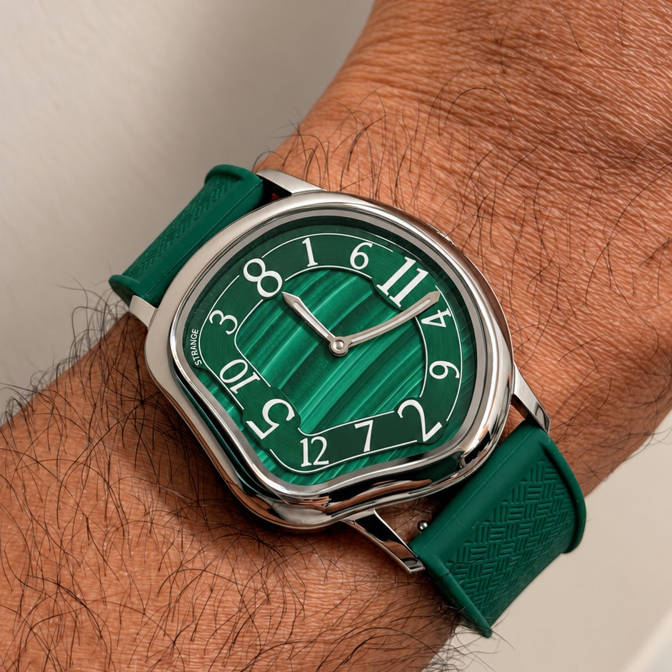 Ahmad A. wearing Grandeur Strange V3 stone dials