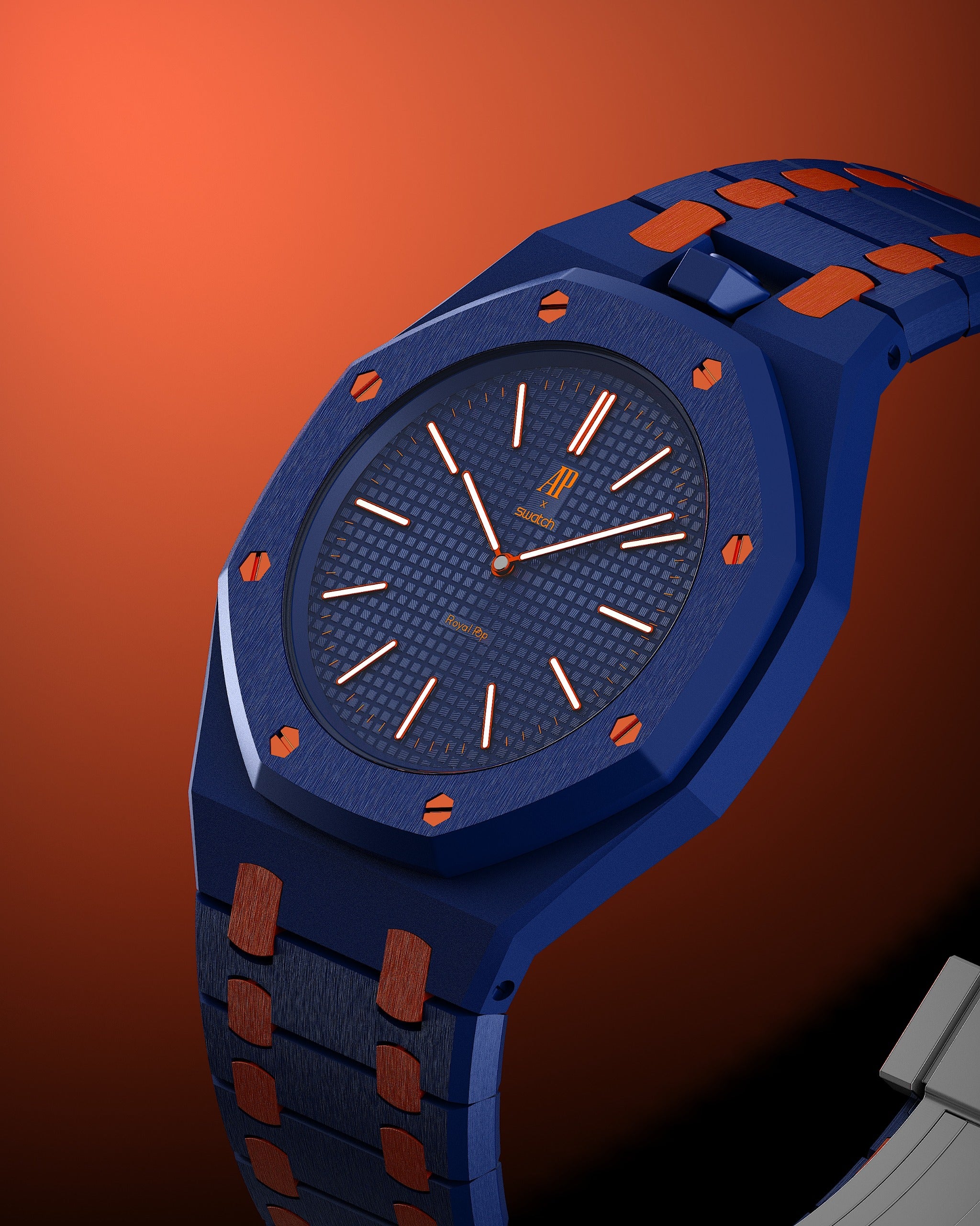 時計 Swatch x Audemars Piguet Orenji Hachi Pop Case ORENJI HACHI