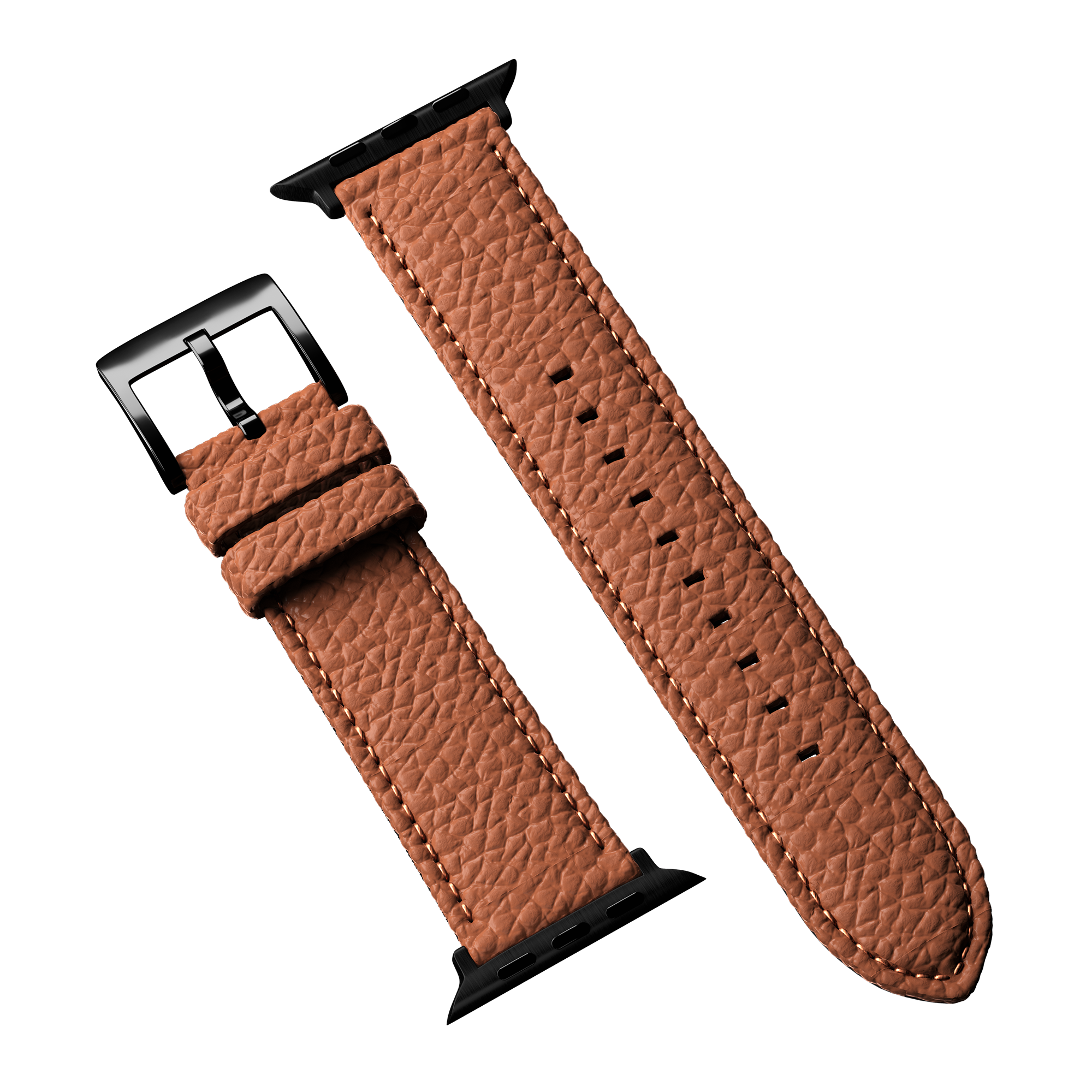 Togo Leather Apple Watch Strap - elcuzn brown
