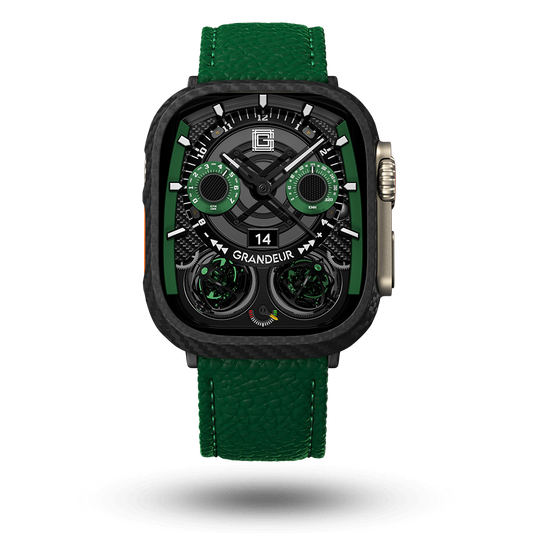 Togo Leather Apple Watch Strap - british green