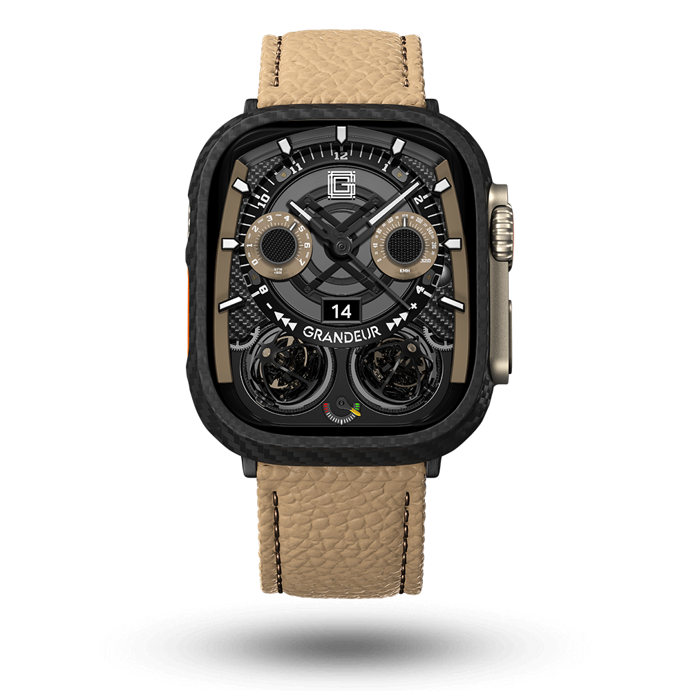 Togo Leather Apple Watch Strap - sand brown