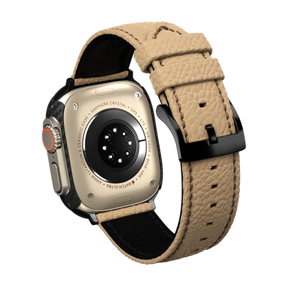 Togo Leather Apple Watch Strap - sand brown