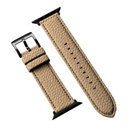 Togo Leather Apple Watch Strap - sand brown