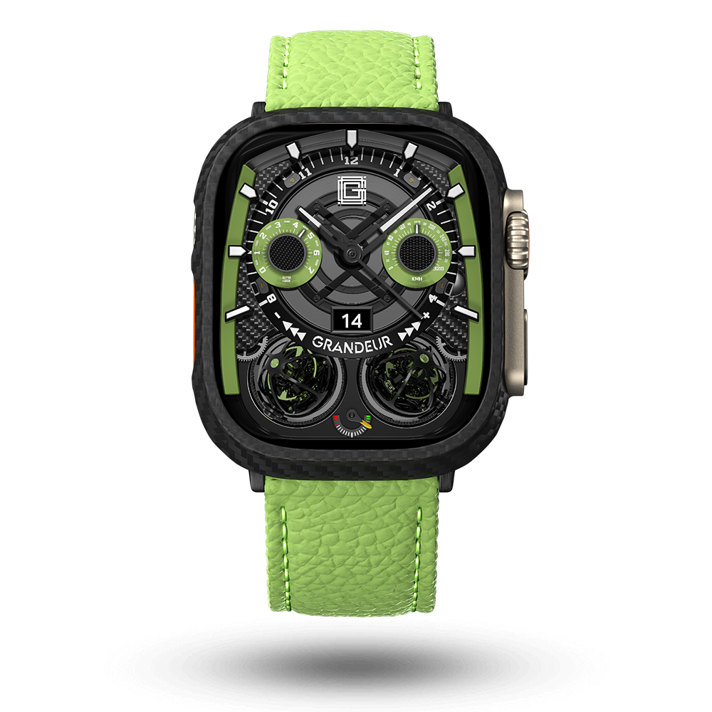 Togo Leather Apple Watch Strap - apple green