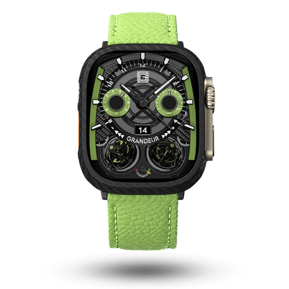 Togo Leather Apple Watch Strap - apple green