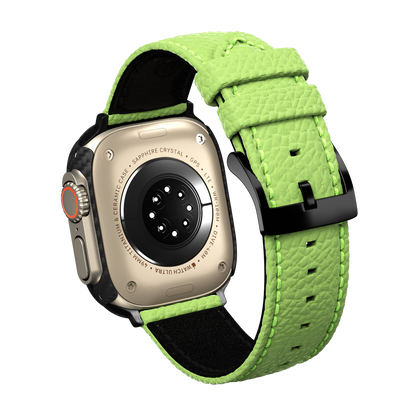 Togo Leather Apple Watch Strap - apple green