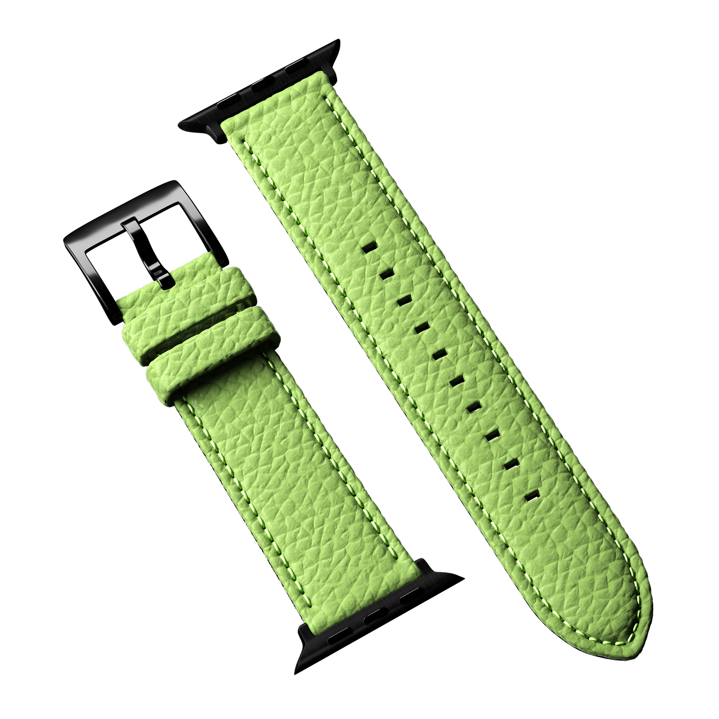 Togo Leather Apple Watch Strap - apple green