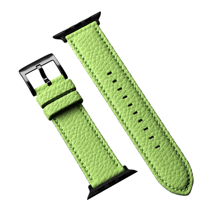 Togo Leather Apple Watch Strap - apple green