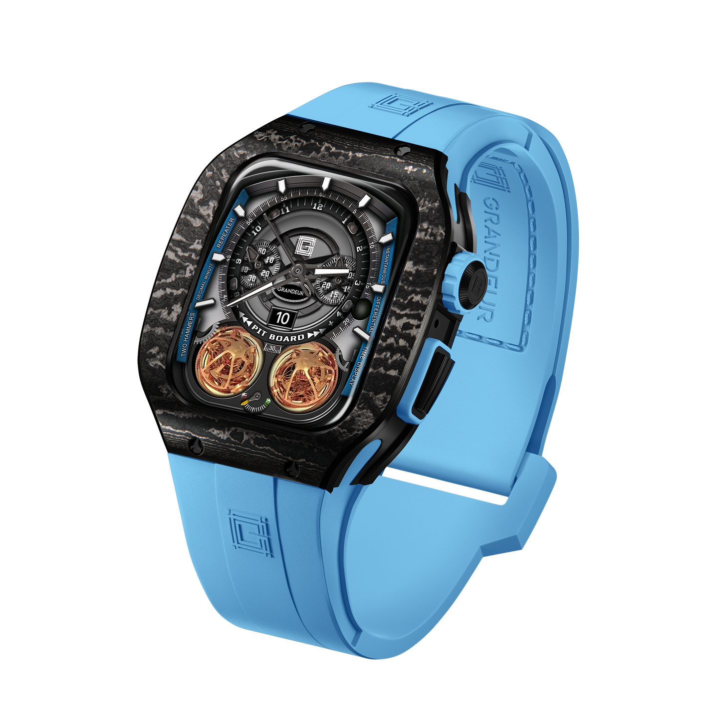 Carbon fiber – Blue Strap