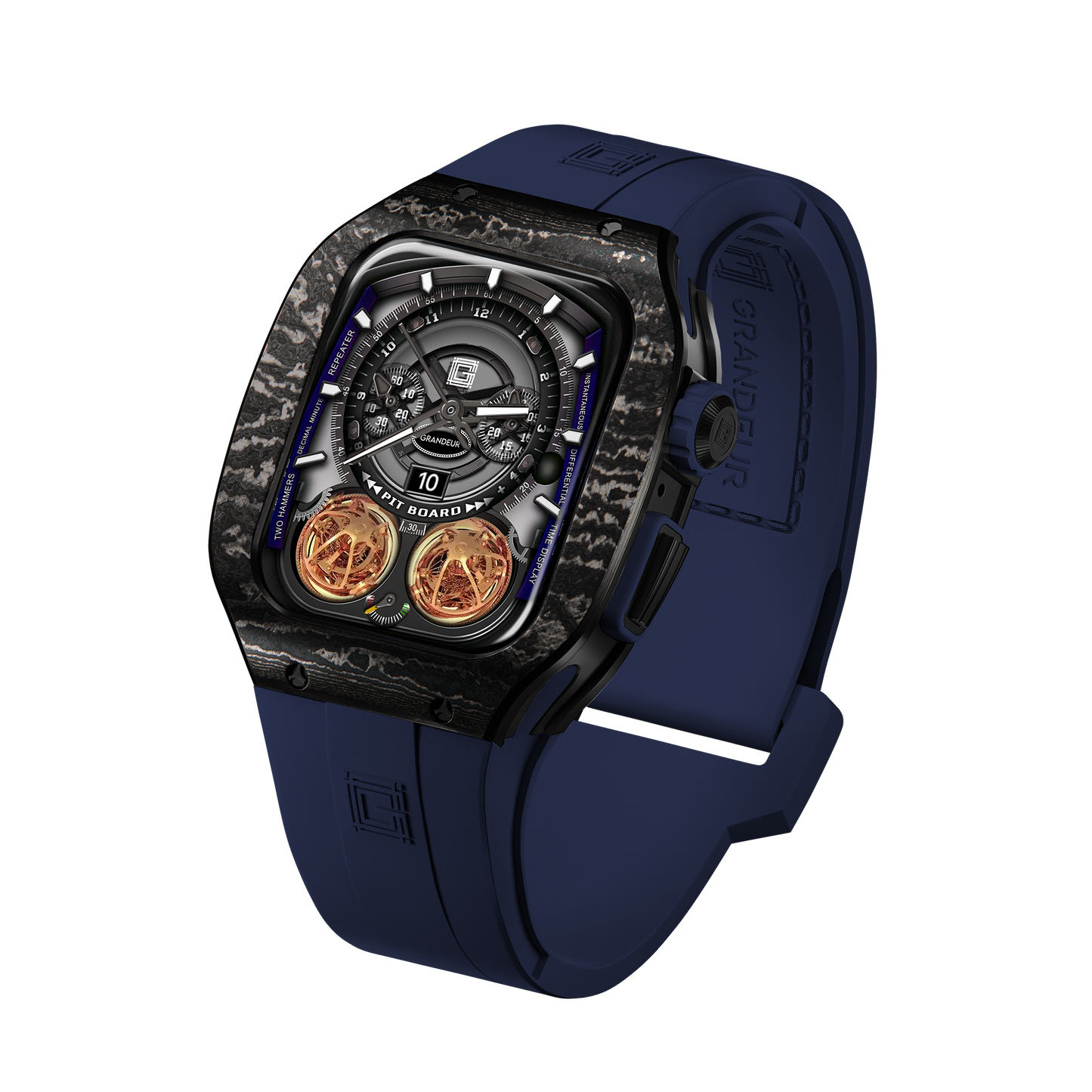 Carbon fiber – Navy Blue Strap