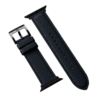 Togo Leather Apple Watch Strap - navy blue