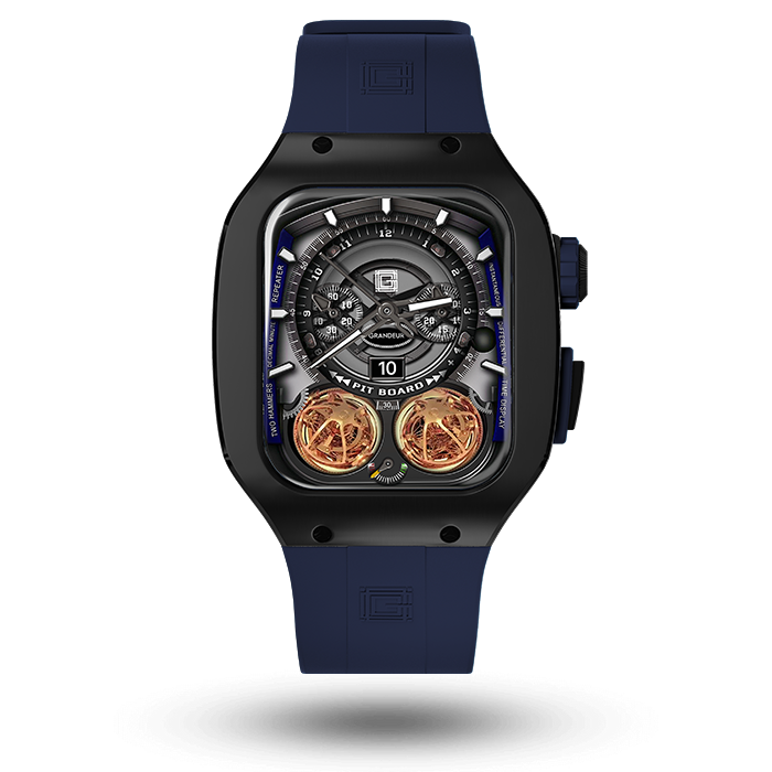 Titanium – Navy Blue Strap