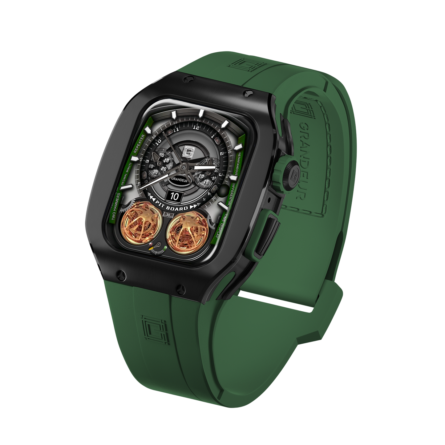 Titanium – Green Strap