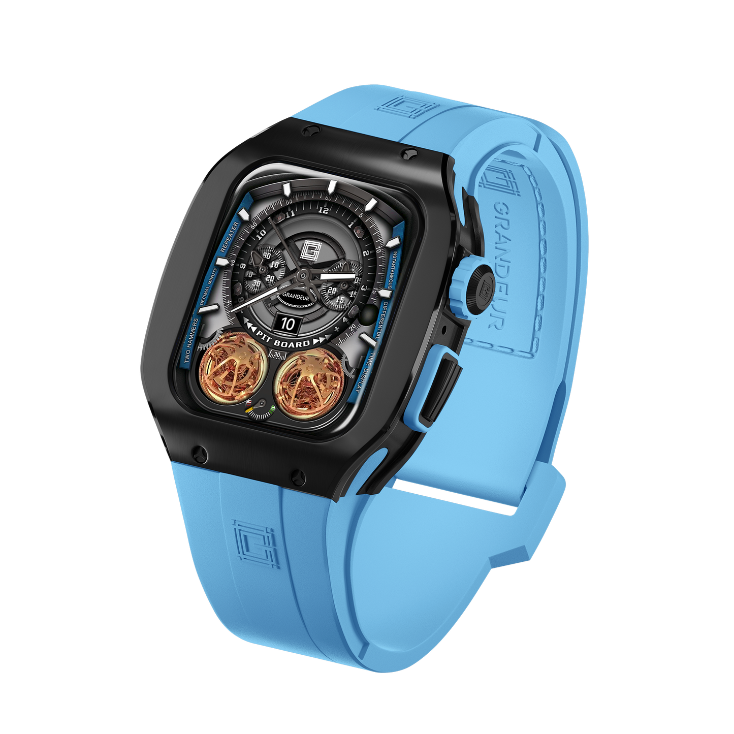 Titanium – Blue Strap