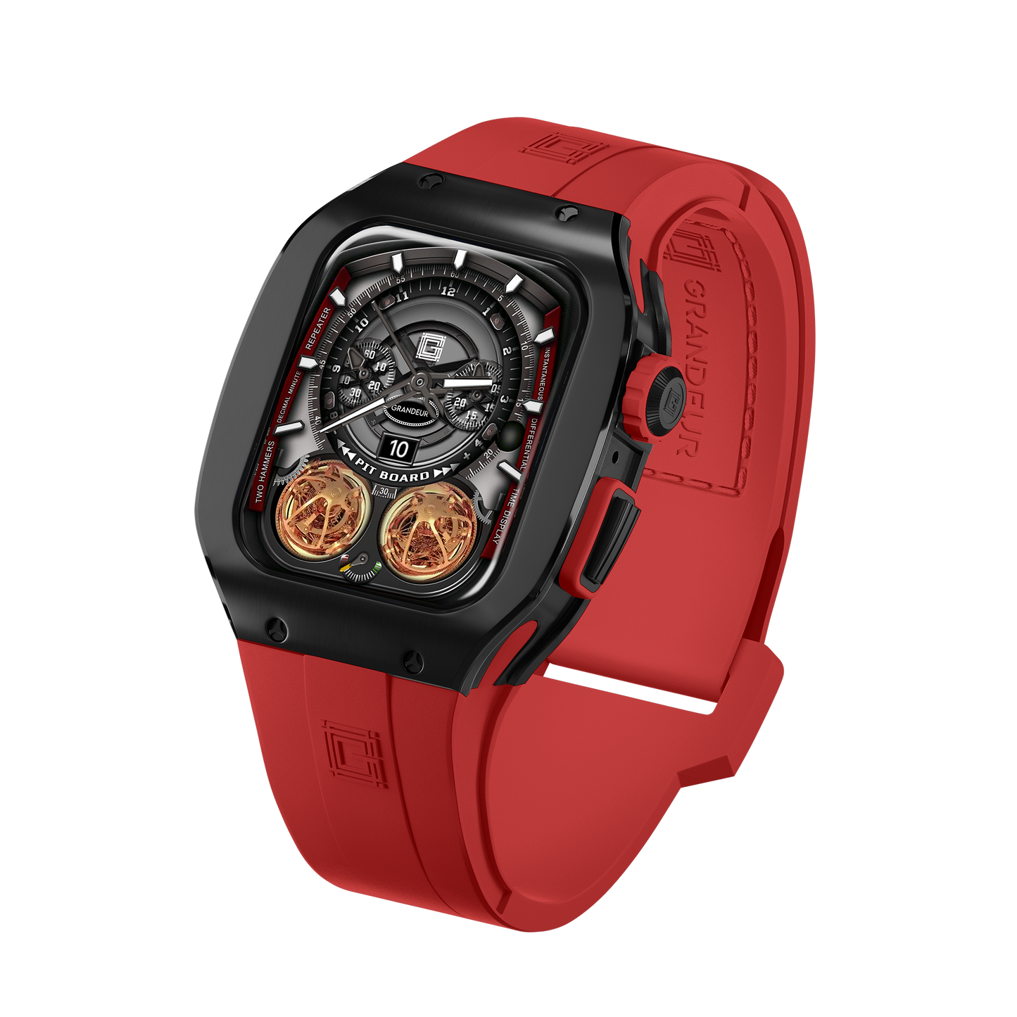 Titanium – Red Strap