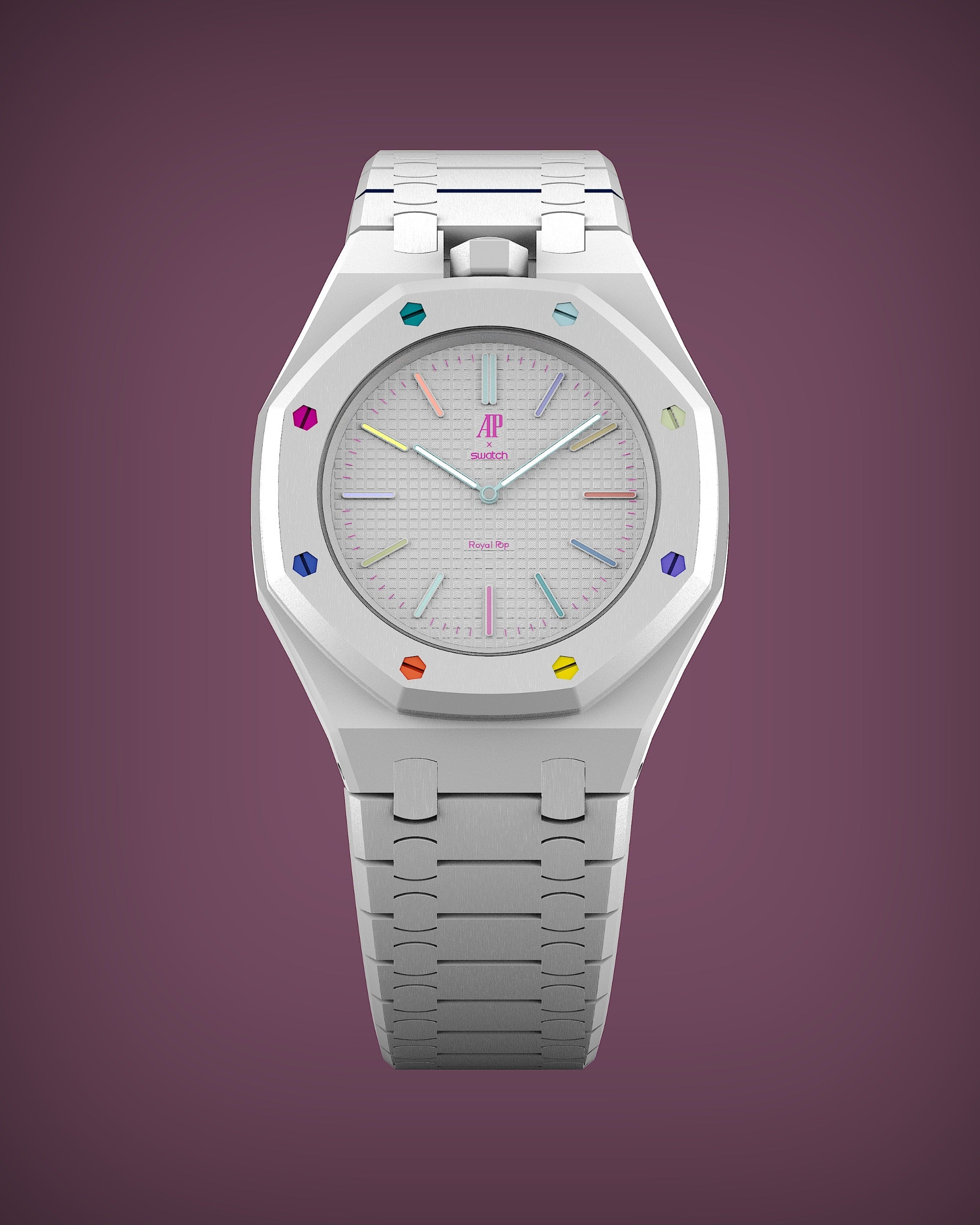 白 AUDEMARS PIGUET swatch  Pop AP ピゲ Pop Case HUIT BLANC