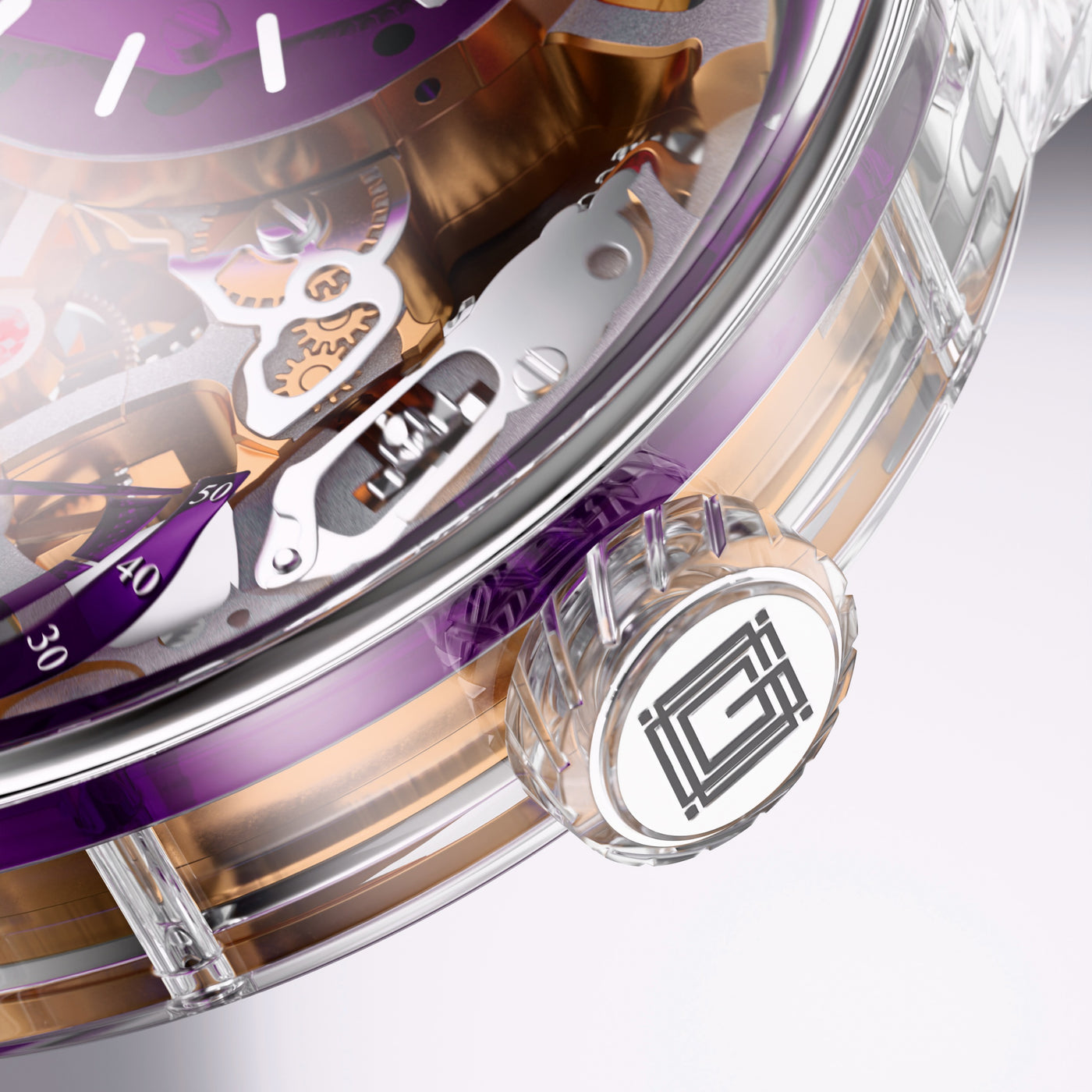 Grandeur UltraClear 8 glass case detail