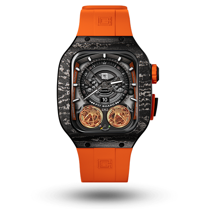 Carbon fiber – orange Strap