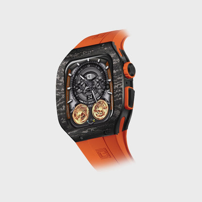 Carbon fiber – orange Strap