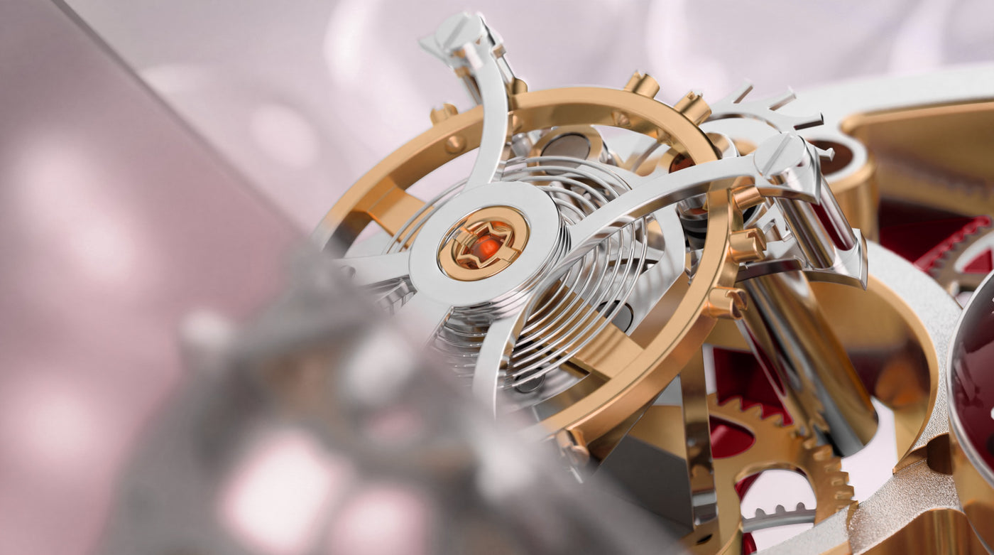 Macro of the balance wheel and hairspring