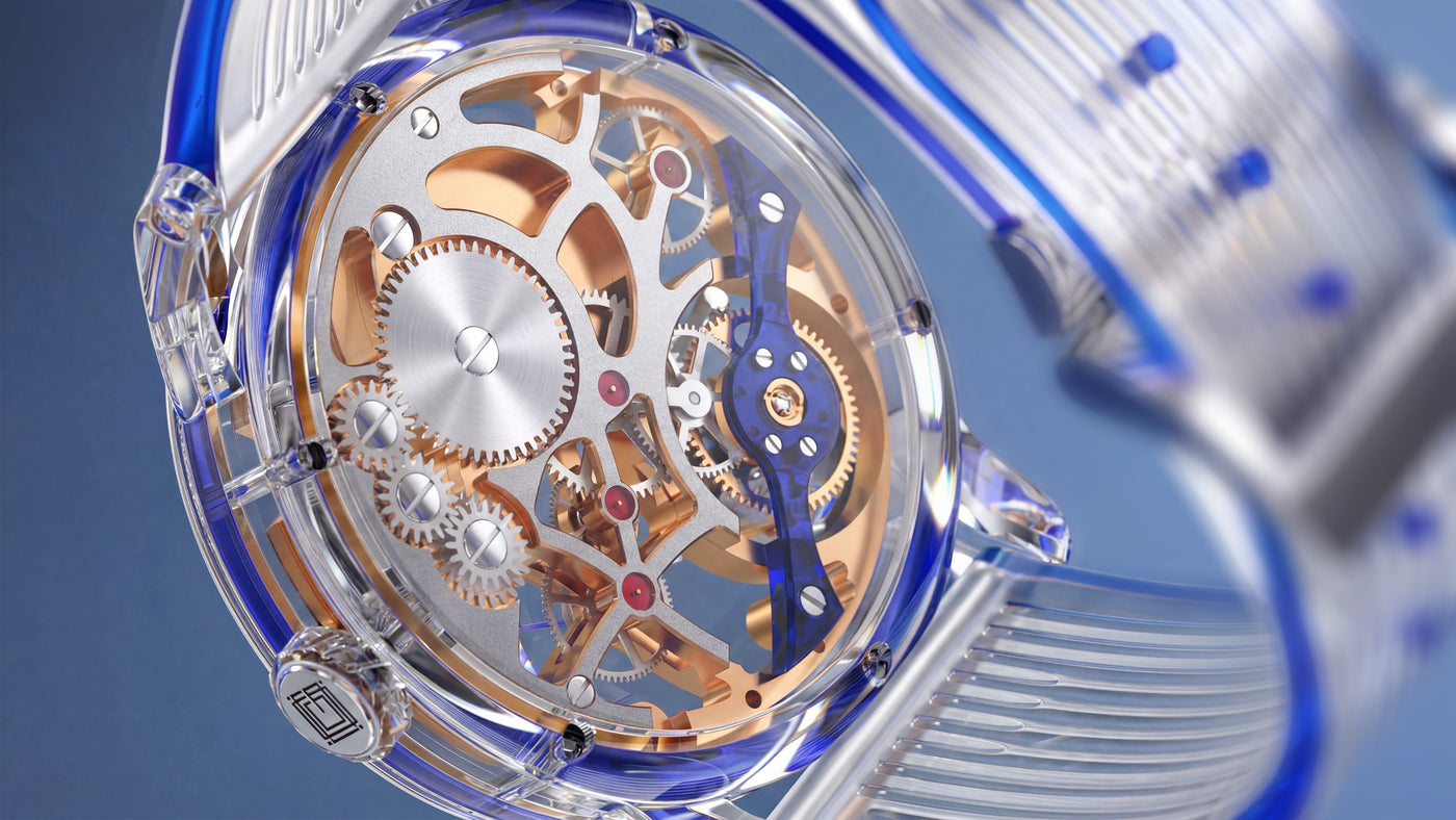 In-house hand-wound skeleton calibre