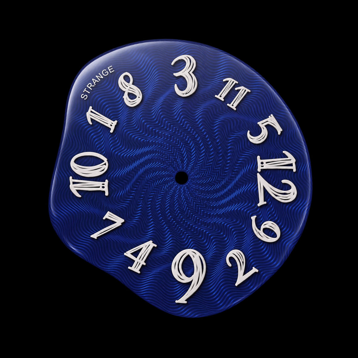 Indigo Blue guilloché enamel dial with white lumed numerals