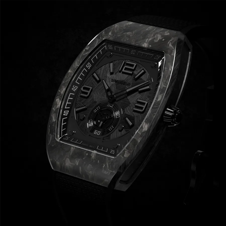 Gratté dial macro — Eclipse, forged carbon